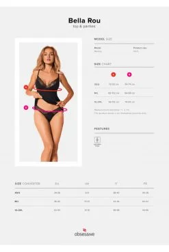 Ensemble Top Et Culotte Bella Rou -SexToys Soldes ensemble top et culotte bella rou 2