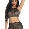 Ensemble Transparent Libertin Strass Spandex