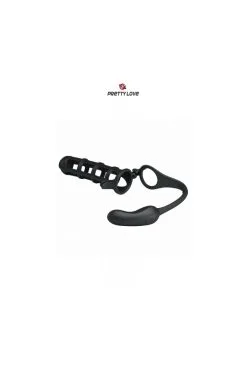 Gaine De Pénis Avec Plug Anal Vibrant -SexToys Soldes gaine de penis avec plug anal vibrant 2