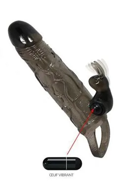 Gaine Pénis Noire Vibrante