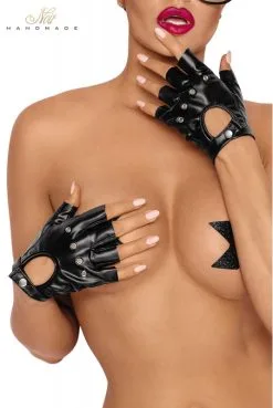 Gants Mitaines Fetish Wetlook -SexToys Soldes gants mitaines fetish wetlook 2