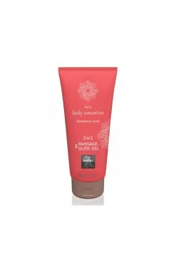 Gel Lubrifiant & Massage Parfum Fraise 200ml By Shiatsu