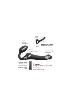 Gode Ceinture Anatomique Multi Orgasm Noir M -SexToys Soldes gode ceinture anatomique multi orgasm noir m 2