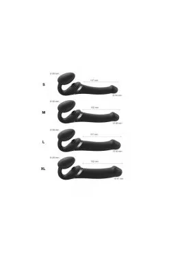 Gode Ceinture Anatomique Multi Orgasm Noir M -SexToys Soldes gode ceinture anatomique multi orgasm noir m 3