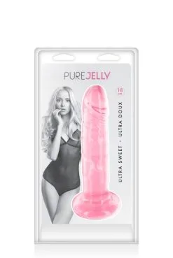 Gode Dong Jelly Rose Ventouse 18cm -SexToys Soldes gode dong jelly rose ventouse 18cm 3