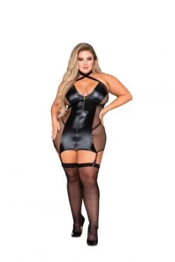 Guêpière Fetish Grande Taille Simili Cuir Et Fine Résille Noir Jarretelles 10 Guêpière Fetish Grande Taille Simili Cuir Et Fine Résille Noir Jarretelles -SexToys Soldes guepiere fetish grande taille simili cuir et fine resille noir jarretelles 4