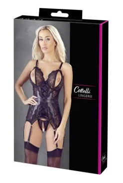 Guêpière Seins Nus Fetish Jarretelles Amovibles -SexToys Soldes guepiere seins nus fetish jarretelles amovibles 3