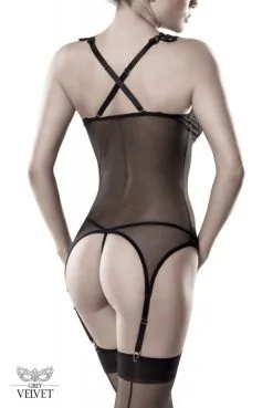 Guêpière Tulle Décolleté Dentelle -SexToys Soldes guepiere tulle decollete dentelle 1