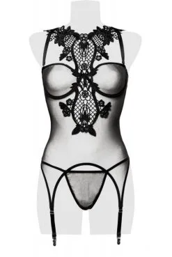 Guêpière Tulle Décolleté Dentelle -SexToys Soldes guepiere tulle decollete dentelle 2