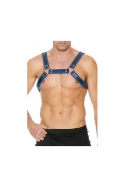 Harnais Buckle Bulldog Bleu - Ouch!