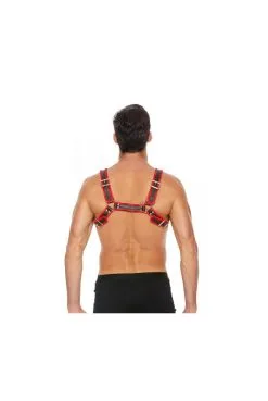 Harnais Buckle Bulldog Rouge - Ouch! -SexToys Soldes harnais buckle bulldog rouge ouch 2