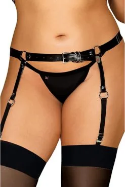 Harnais Porte Jarretelles Fetish Grande Taille Simili Cuir -SexToys Soldes harnais porte jarretelles fetish grande taille simili cuir 3