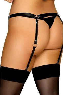 Harnais Porte Jarretelles Fetish Grande Taille Simili Cuir -SexToys Soldes harnais porte jarretelles fetish grande taille simili cuir 4