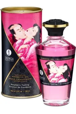 Huile Chauffante Aphrodisiaque Comestible Emotion De Framboise