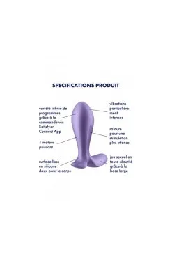 Intensity Plug Connecté Violet -SexToys Soldes intensity plug connecte violet 2