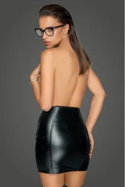 Jupe Courte Fetish Wetlook Pressions -SexToys Soldes jupe courte fetish wetlook pressions 2