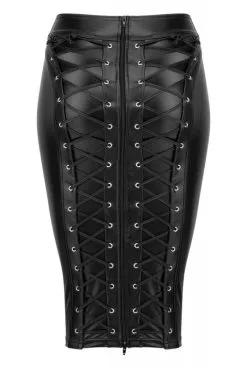 Jupe Fetish Lacage Corset Wetlook Noir HandMade -SexToys Soldes jupe fetish lacage corset wetlook noir handmade 5