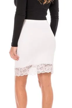 Jupe Longue Blanche Bas Dentelle Maria -SexToys Soldes jupe longue blanche bas dentelle maria 4