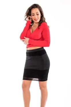 Jupe Longue Noire Rosa -SexToys Soldes jupe longue noire rosa 3