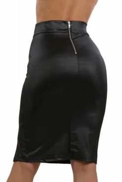 Jupe Longue Sexy Fendue Crayon Noir -SexToys Soldes jupe longue sexy fendue crayon noir 2