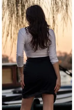 Jupe Longue Simili Cuir Porte Feuille Croisée Noire Frida -SexToys Soldes jupe longue simili cuir porte feuille croisee noire frida 2