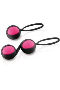 Kit 3 Boules De Geisha Rose Et Noir -SexToys Soldes kit 3 boules de geisha rose et noir 2
