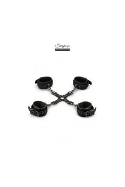 Kit D'attaches 4 Menottes SM BDSM Fetish Collection -SexToys Soldes kit dattaches 4 menottes sm bdsm fetish collection 3