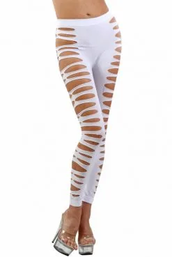 Legging Blanc Sexy Moulant Ajouré -SexToys Soldes legging blanc sexy moulant ajoure 2