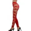 Legging Rouge Sexy Moulant Ajouré