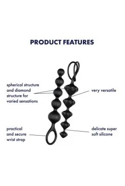 Lot 2 Chapelets Anal Love Beads Satisfyer -SexToys Soldes lot 2 chapelets anal love beads satisfyer 2