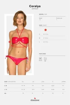 Maillot De Bain 2 Pièces Rouge Coralya -SexToys Soldes maillot de bain 2 pieces rouge coralya 6