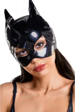 Masque Chat Catwoman Fetish Vinyle Souple