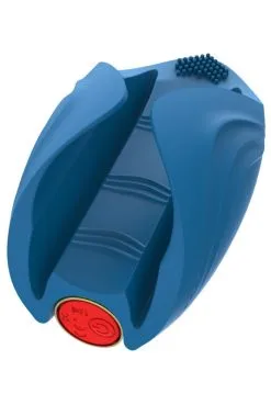 Masturbateur Homme Vibrant Bleu En Silicone