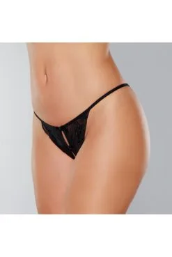 Mini Culotte Dentelle Noire Ouverte -SexToys Soldes mini culotte dentelle noire ouverte 2