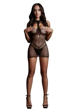Mini Robe ClubWear Résille Et Filet -SexToys Soldes mini robe clubwear resille et filet 3