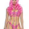 Mini Robe Lingerie Filet RainBow Arc En Ciel