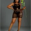 Mini Robe Lingerie Ultra Sexy Résille Grande Taille Queen Size