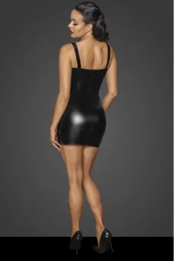 Mini Robe Zippée Wetlook Fetish Et Dentelle -SexToys Soldes mini robe zippee wetlook fetish et dentelle 3