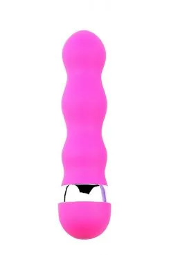 Mini Vibromasseur Ondulé Rose 11 Cm