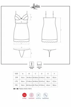 Nuisette Et String Rouge Lovica Obsessive -SexToys Soldes nuisette et string rouge lovica obsessive 4