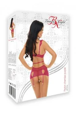 Nuisette Jarretelles Violette Peyton -SexToys Soldes nuisette jarretelles violette peyton 6