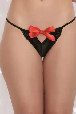 Nuisette Ouverte Seins Nus Noeuds Satin Scintillant -SexToys Soldes nuisette ouverte seins nus noeuds satin scintillant 3