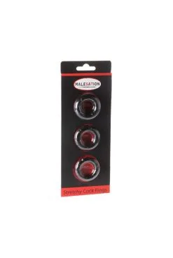 Pack 3 Cockrings Stretchy By Malesation -SexToys Soldes pack 3 cockrings stretchy by malesation 3