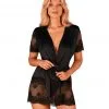 Peignoir Déshabillé Maderris Noir