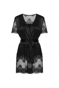 Peignoir Déshabillé Maderris Noir -SexToys Soldes peignoir deshabille maderris noir 4