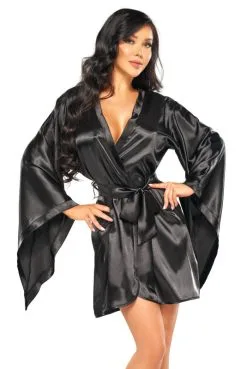 Peignoir Kimono Samira Noir