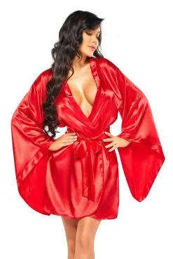 Peignoir Kimono Samira Rouge