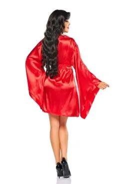 Peignoir Kimono Samira Rouge -SexToys Soldes peignoir kimono samira rouge 4