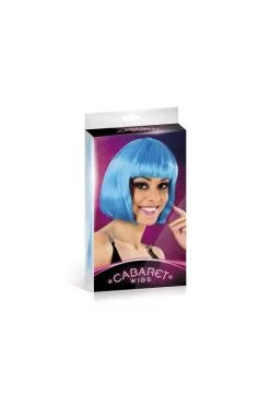 Perruque Bleu Cheveux Courts -SexToys Soldes perruque bleu cheveux courts 1