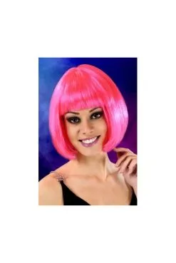 Perruque Cheveux Courts Fuchsia